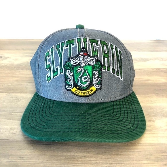 𝅺harry Potter Slytherin Flat Bill SnapBack Baseball Cap - Picture 1 of 8